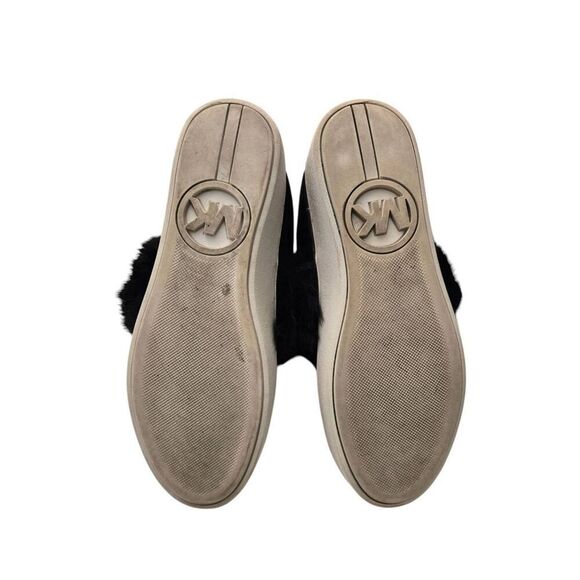 Michael Michael Kors Maven Women's Size 8.5M Black Rabbit Fur Velcro Sneaker - Picture 3 of 9